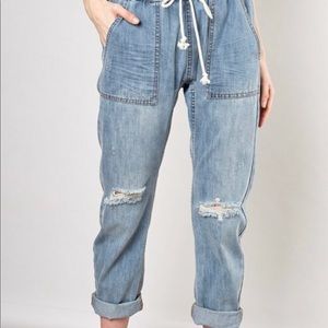 Boyfriend Drawstring Denim